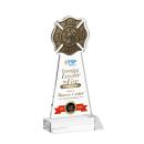 Fire Dept Full Color Clear Unique Crystal Award