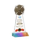 Fire Dept Full Color Prismatic Unique Crystal Award