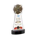 Fire Dept Full Color Black on Alberton Base Unique Crystal Award