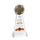 Fire Dept Full Color Clear on Hartford Base Unique Crystal Award