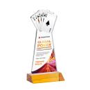 Poker Full Color Amber Unique Crystal Award