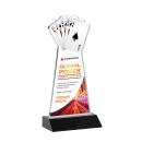 Poker Full Color Black Unique Crystal Award