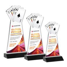 Poker Full Color Black Unique Crystal Award - Awards and Trophies