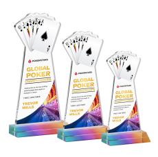 Poker Full Color Prismatic Unique Crystal Award - Awards and Trophies