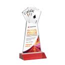 Poker Full Color Red Unique Crystal Award