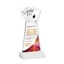 Poker Full Color White Unique Crystal Award