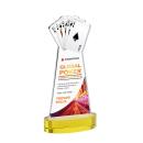 Poker Full Color Gold on Alberton Base Unique Crystal Award