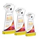 Poker Full Color Gold on Alberton Base Unique Crystal Award
