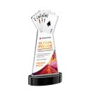 Poker Full Color Black on Alberton Base Unique Crystal Award