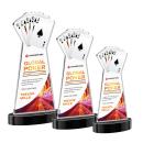 Poker Full Color Black on Alberton Base Unique Crystal Award