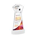 Poker Full Color White on Alberton Base Unique Crystal Award