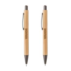 Employee Gifts - Lucky Clicker Bamboo Pen & Pencil Set