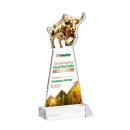 Raging Bull Full Color Clear Animals Crystal Award