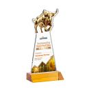 Raging Bull Full Color Amber Animals Crystal Award