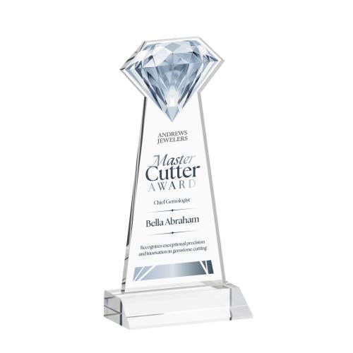 Awards and Trophies - Crystal Awards - Gemstone Full Color Clear Crystal Award