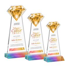 Gemstone Full Color Prismatic Crystal Award - Full Color Imprint
