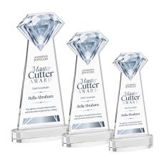 Gemstone Full Color Clear on Alberton Base Crystal Award - Full Color Imprint