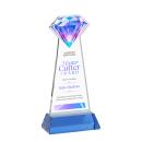Gemstone Full Color Sky Blue on Hartford Base Crystal Award