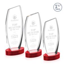 Colorado Red on Base Peaks Crystal Award - Awards and Trophies