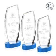 Colorado Sky Blue on Base Peaks Crystal Award - Awards and Trophies
