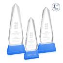 Cheswick Sky Blue on Entwhistle Base Obelisk Crystal Award