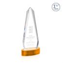 Cheswick Amber on Alberton Base Obelisk Crystal Award