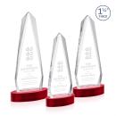 Cheswick Red on Alberton Base Obelisk Crystal Award