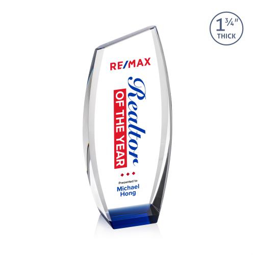 Awards and Trophies - Crystal Awards - Colorado Full Color Blue Peaks Crystal Award
