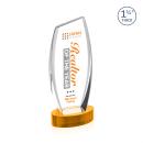 Colorado Full Color Amber on Base Peaks Crystal Award