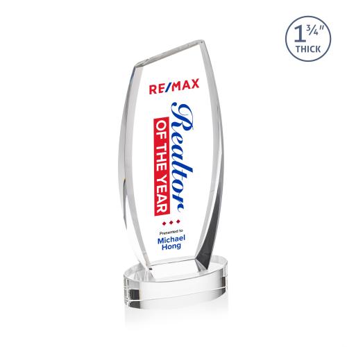 Awards and Trophies - Crystal Awards - Colorado Full Color Clear on Base Peaks Crystal Award