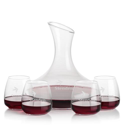 Corporate Gifts - Barware - Carafes - Innisfil Carafe & Hogarth Stemless Wine