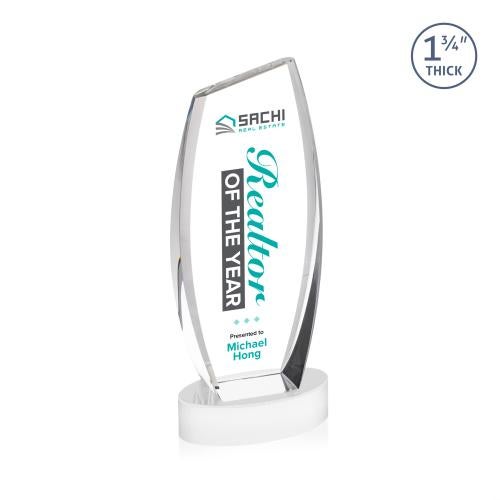 Awards and Trophies - Crystal Awards - Colorado Full Color White on Base Peaks Crystal Award