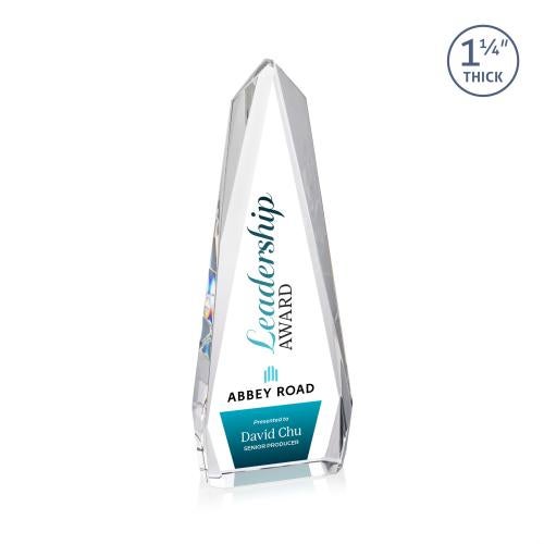 Awards and Trophies - Crystal Awards - Cheswick Full Color Obelisk Crystal Award