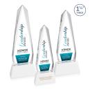 Cheswick Full Color White on Entwhistle Base Obelisk Crystal Award