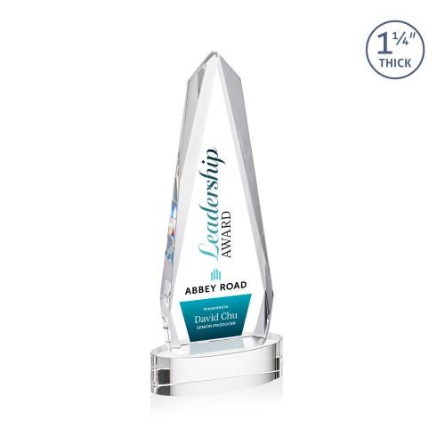 Awards and Trophies - Crystal Awards - Cheswick Full Color Clear on Alberton Obelisk Crystal Award