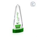 Cheswick Full Color Green on Alberton Base Obelisk Crystal Award
