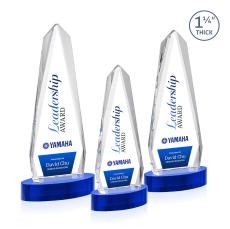 Cheswick Full Color Blue on Alberton Base Obelisk Crystal Award - Full Color Imprint
