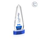 Cheswick Full Color Sky Blue on Alberton Base Obelisk Crystal Award