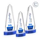 Cheswick Full Color Sky Blue on Alberton Base Obelisk Crystal Award