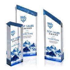 Haverhill Full Color Peaks Crystal Award - Full Color Imprint