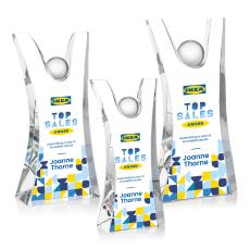 Full Color Emmet 8" Crystal Award - Full Color Imprint