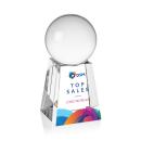 Crystal Ball Full Color Globe on Tall Base Crystal Award