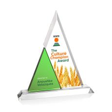 Spokane Full Color Pyramid Crystal Award - Full Color Imprint