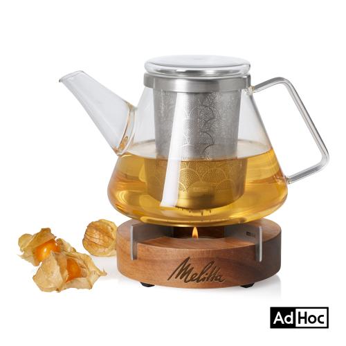 Promotional Products - Housewares - Coffee Makers - AdHoc&reg; Fusion Glass Tea Pot & Warmer