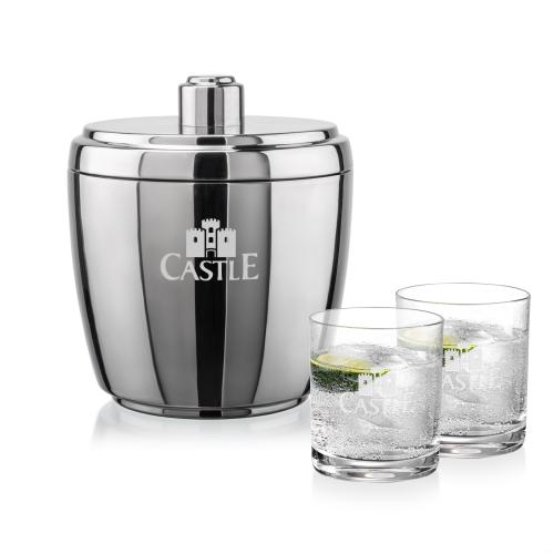 Corporate Gifts - Barware - Gift Sets - Pescara Ice Bucket & Waldorf On-the-Rocks Set