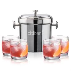 Milano Ice Bucket & Ritz On-the-Rocks Set - Barware
