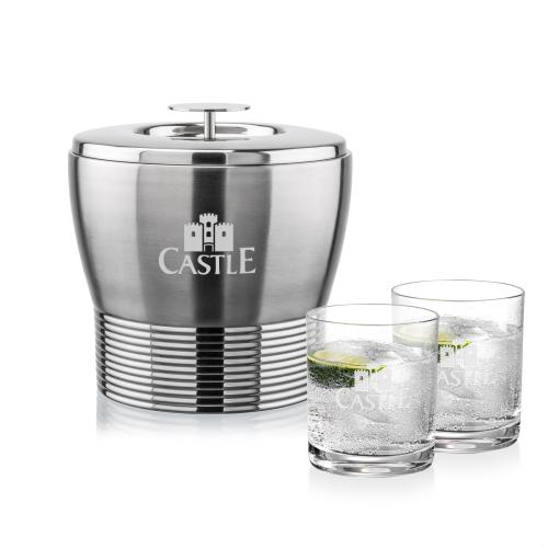 Corporate Gifts - Barware - Gift Sets - Genoa Ice Bucket & Waldorf On-the-Rocks Set