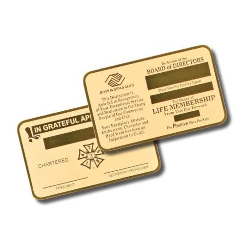Promotional Products - Office & Desk Supplies - Wallet Card - Brass