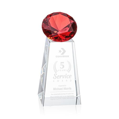 Awards and Trophies - Crystal Awards - Novita Ruby Crystal Award