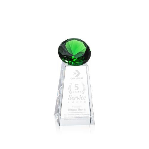 Awards and Trophies - Crystal Awards - Novita Emerald Crystal Award